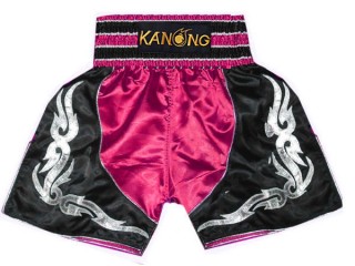 Boxerské šortky Kanong : KNBSH-202-Tmavě růžová-Černá